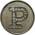 Monogram Initial Golf Ball Marker with Crystals and Matching Hat Clip