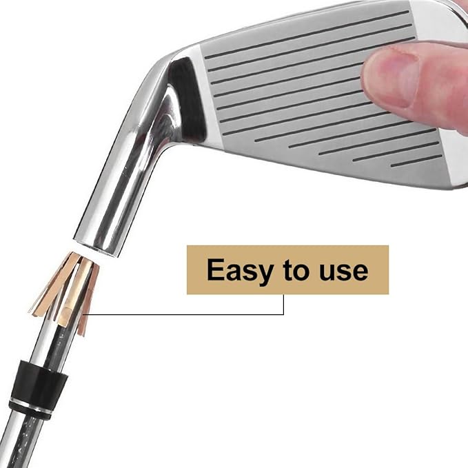 12Pcs Universal Brass Golf Shaft Adapter Shims Fits .335 .350 .355 .370 for All Shaft - 6 Legs Brass Adjustable Golf Shaft Shims Golf Accessories