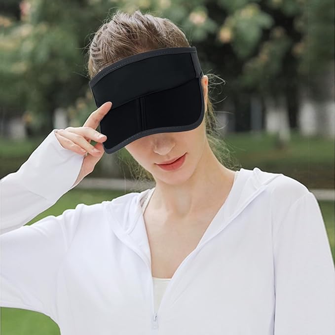 HH HOFNEN Sports Sun Visor Hats Men Women Foldable Brim Lightweight Packable Adjustable Visor Caps Running Golf Tennis
