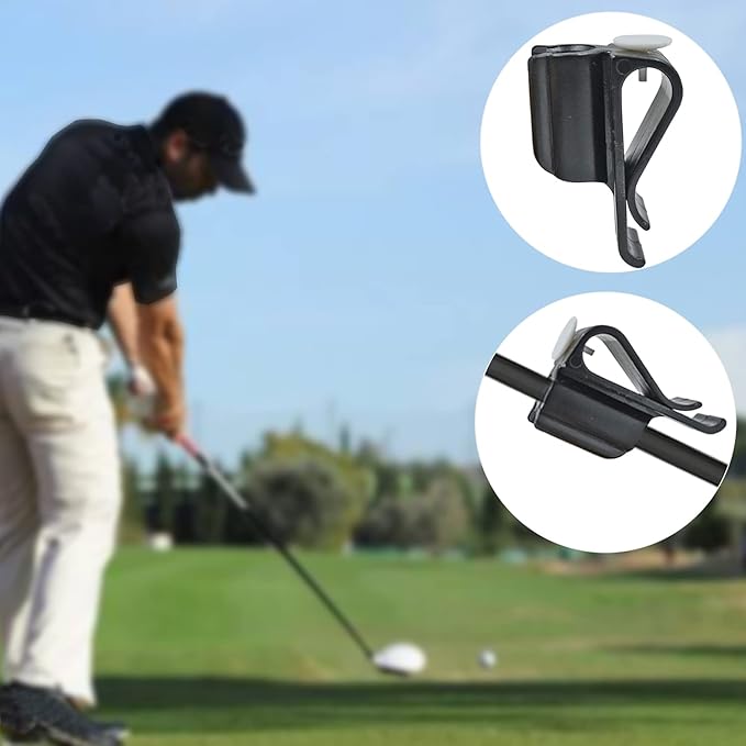 4 Pack Golf Club Bag Clips On Putter Clamp Holder Organizer Value Durable Plastic Black Putting Clip Golf Accessories for Men Women Golfer