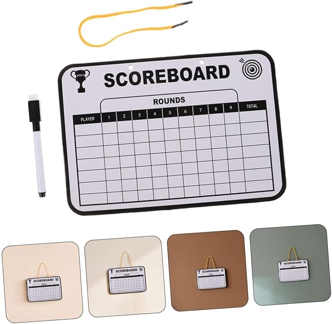 2pcs Double-Sided Golf Scoreboard for Boy Girl Reusable Dry Erase Writing Board for Golf Training Score Tracking