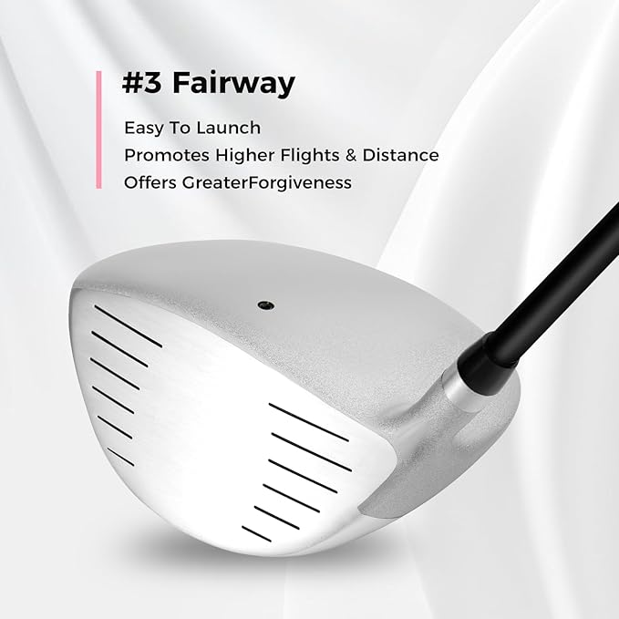 ULTIMATE Women's Complete Golf Club Set, 9/11pcs Right Handed Ladies Golf Clubs Set w/ 460cc Alloy Driver, #3 Fairway Wood, Hybrid, #6/#7/#8/#9/#P Irons & Putter