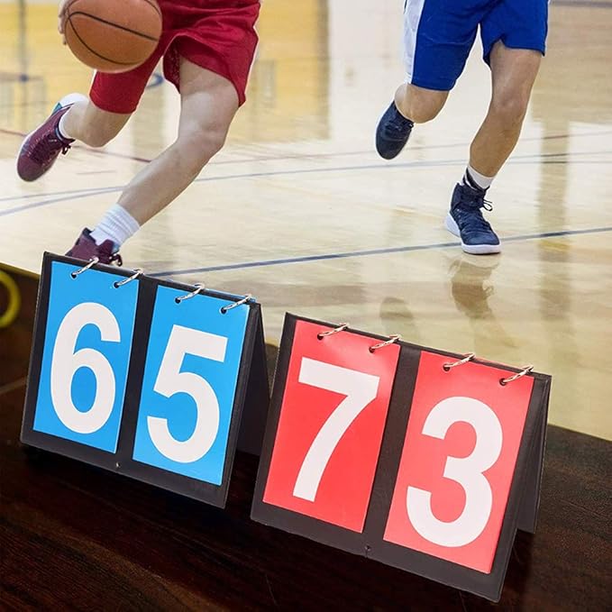APORO Portable Table Top Scoreboard Flipper, Multi Sports Score Flip Scoreboard