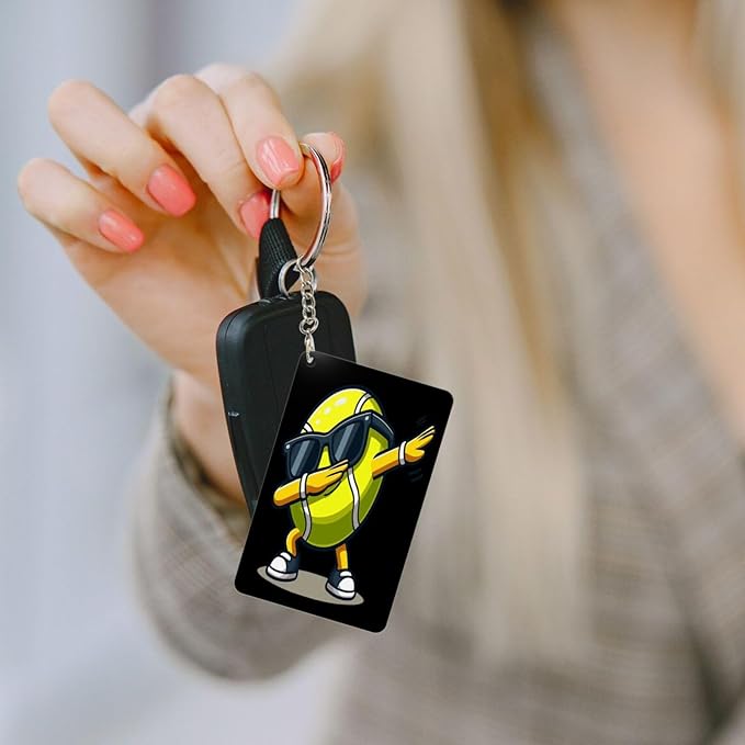 Golf Keychains Rectangular Acrylic Keychain Daily Key Ring Car Key Fob Holder 2X3 Inch