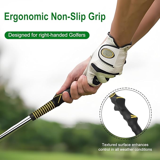 Golf Swing Trainer Aid, Weighted Golf Club for Tempo & Grip Training for Right & Left-Handed Golfers, Indoor & Outdoor Warm-Up Practice Accessories