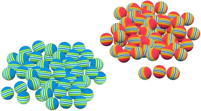 50-Piece EVA Foam Practice Golf Balls, Soft Elastic Indoor Training Balls for Swing Exercises
