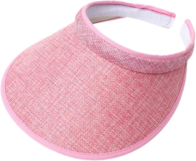 Cloth Covered Slip-On Visor for Women, Adjustable Cap Sports Sun Visors for Men