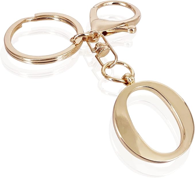 LAXPICOL Gold Letter A-Z Keychain for Women Bag Charms Purse Charms For Handbags Metal Alphabet Initial Letter Keychain