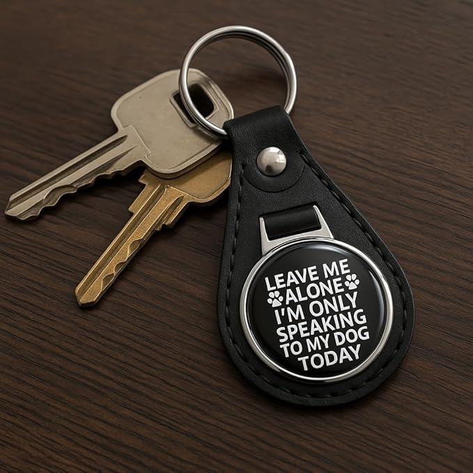 Autism Awareness American Flag Golf Leather Keychain Stainless Steel Ring for Keys, Bags, or Backpacks