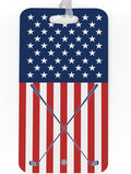 ChalkTalkSPORTS Golf Luggage & Bag Tag | USA Golfer | No Personalization on Back | Large