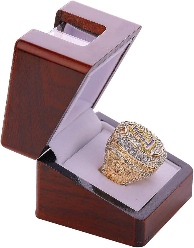 NW Championship Ring Display Case Single Box Real Wood |Single Stand 1 Slot| Gift for Sports Fans