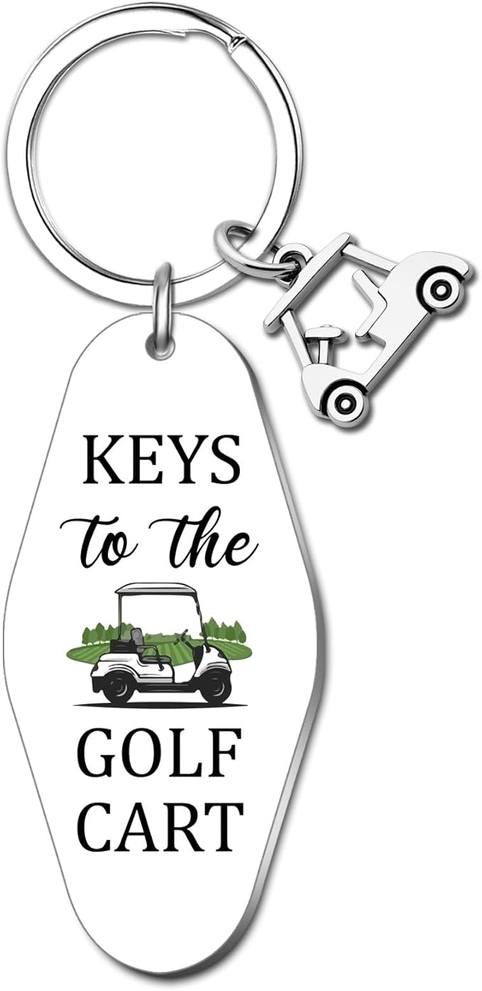 Golf Keychain Stuff Gifts for Golfers Keys To The Golf Cart Accessories for Women Golfing Accessories for Men Daddy Boss Uncle Funny Golfer Gifts Christmas Stocking Stuffer Gift Ideas