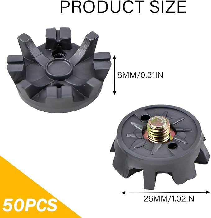 51 Pcs Golf Spikes Set – 50 Golf Shoe Cleats Replacements with 1 Spanner, 6mm Metal Thread Screw Compatible with Cricket Shoes & Footwear