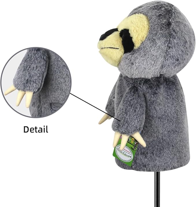 Scott Edward Golf Club Cover Fit Well for Driver or Fairway Wood Golf Club, Funny Cute Animal Design Soft Functional Golf Headcover Stylish Protection for Your Clubs for Men and Women