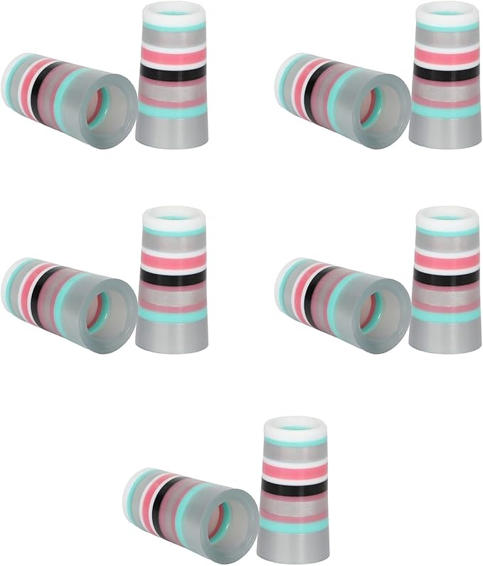 10 Pcs Golf Ferrules,Golfing Club Ferrules Colorful Golfing Iron Ferrules Fit 0.35Inch Tapered Steel Shafts