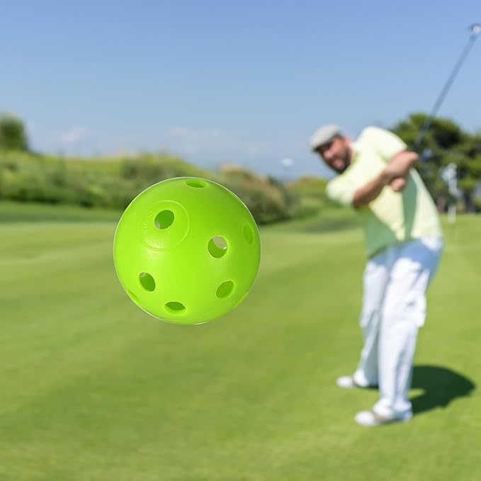 Tradder 120 Pcs 42mm Practice Golf Balls Hollow Sports Golf Training Balls Multicolor Plastic Golf Balls for Backyard Indoor Outdoor Driving Range Training Swing Practice