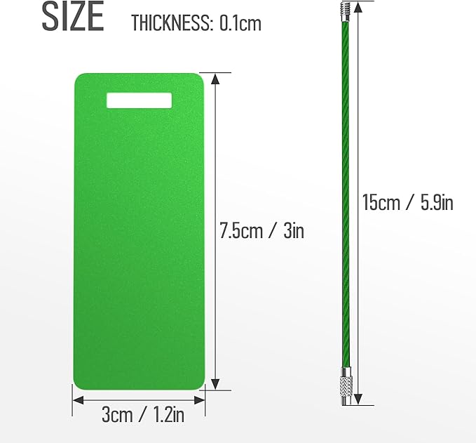 4 Pack Personalized Luggage Tags, Custom Engraved Aluminum Luggage Tags with Your Personalized Text, Waterproof Metal Name Tags with Steel Loop for Bags, Suitcase, Baggage, Backpack (Green, Small)