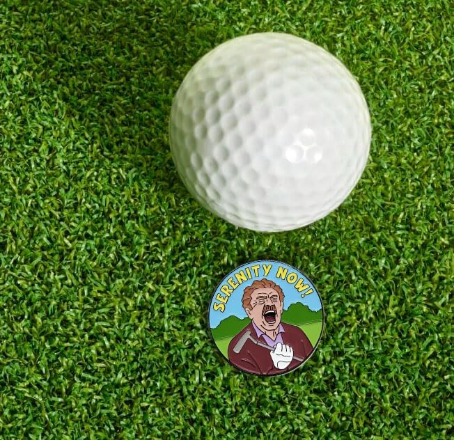 Pinsanity Funny 'Serenity Now!' Golf Ball Marker and Hat Clip