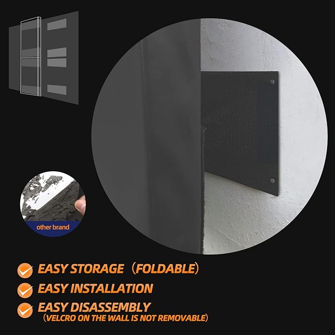 PROGOAL Gym Wall Paddings Basketball Court Wall Protection Pad - 2”Thick Foam Wall Mat Durable Protector for Wall-Mounted Basketball Hoops Garage Taekwondo（60" Lx20 W）