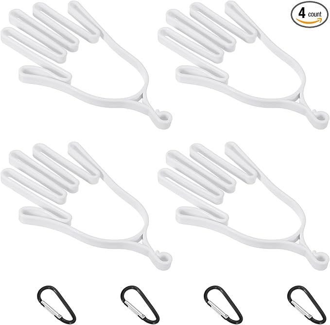 PATIKIL Golf Gloves Stretcher,Plastic Keeper Support Rack Holder Dryer Hanger Frame with Hanging Hooks