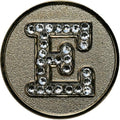 Monogram Initial Golf Ball Marker with Crystals and Matching Hat Clip