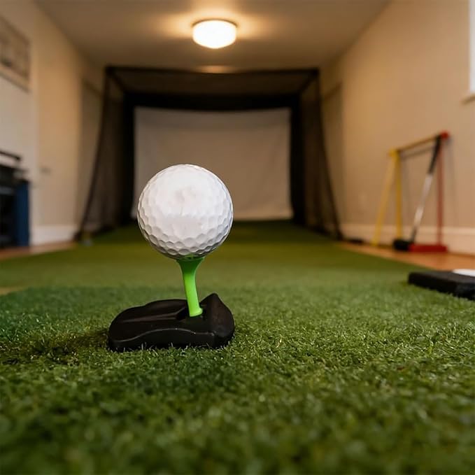 Hinged Turf Base V3 - Turf Tee for Artificial Turf-Includes Tee Variety Packs, Golf Simulator Training Tees, Tees Quick Easy Ball Setup All-Weather for Driving Range Home