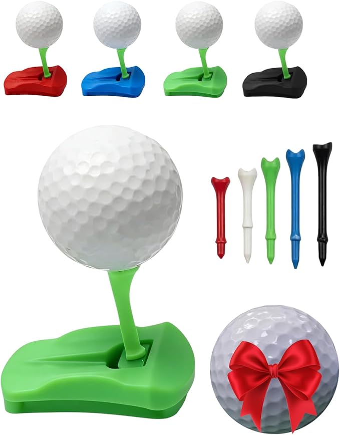Hinged Turf Base V3 - Golf Turf Tee for Artificial Turf-Includes Pre-Cut Tee Variety Packs, with Five Replacement Ball Nails, 10-Second Quick Ball Setup, Complete Tee System for Every Club