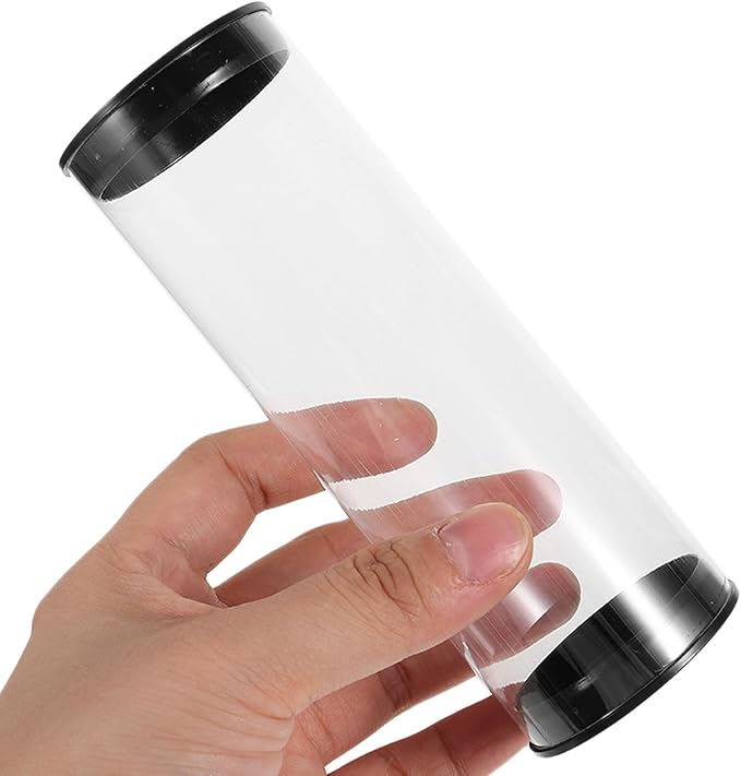 Garneck 2Pack Clear Golf Ball Storage Tube with Caps Plastic Golfs Case Portable Small Transparent Ball Carrier Box for Home and Shop Display
