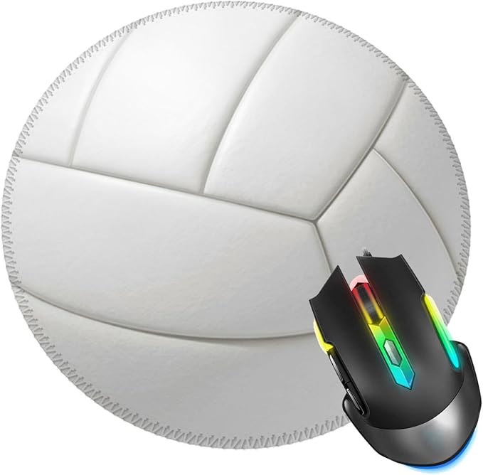 Volleyball Mouse Pad, Mouse Pads for Desk, Stitched Edge Mousepad with Non-Slip Rubber Base, Gaming Mouse Mat for Computer Laptop Home Office