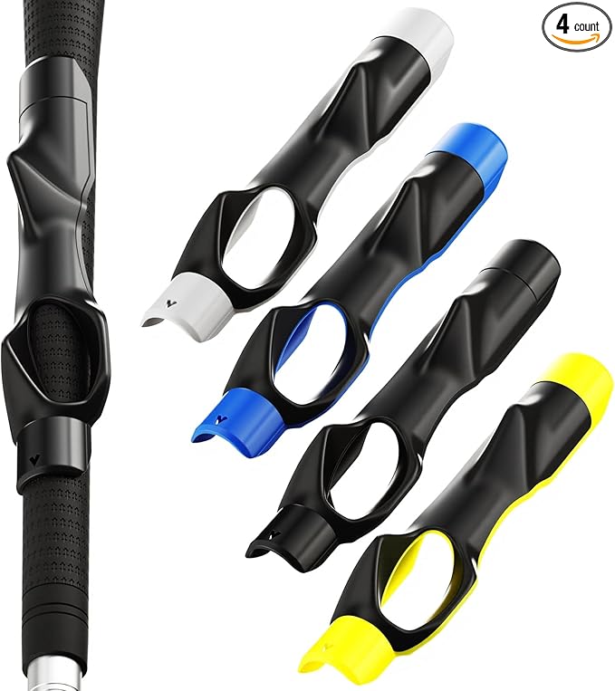 4 Pcs Golf Grip Trainer, Golf Training Aid Swing Trainers Club Grips Accessories for Golfer Enhance Strength Hand Position and Swing Technique, Unique Gift for Golfing Enthusiasts