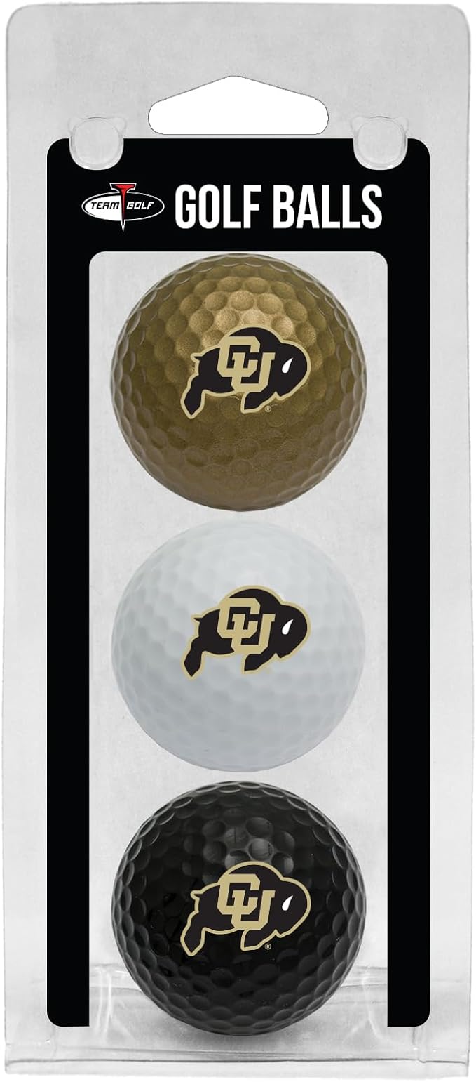 Team Golf NCAA Regulation Size Golf Balls, 3 Pack, Full Color Durable Team Imprint