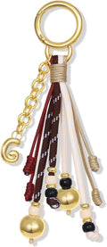 KissYan Christmas Initial Bag Charm for Women, Colorful Rope Purse Keychain With Puffy Letter, Handbag Charm for Backpack