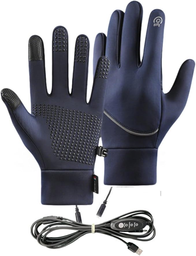 Heated Gloves for Men and Women, Winter Full Finger Hand Warmers Heated Gloves for Skiing Cycling Golf Hiking