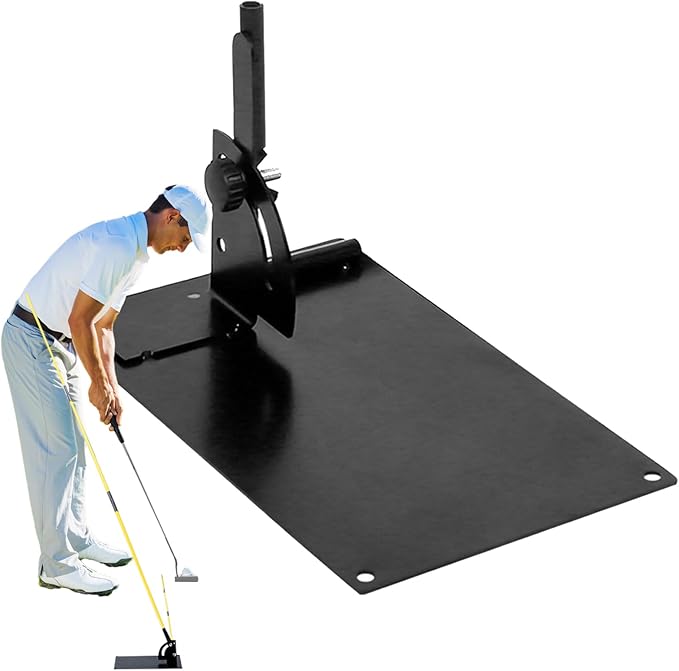 Golf Alignment Stick - Angle Holder, Swing Plane Trainer Plate, Adjustable Practice Tool, Durable Training Equipment | Professional Golf Swing Aid for Men, Women, Outdoor Practice Range, Accuracy