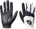 HIRZL GRIPPP FIT Ladies Golf Gloves – All Weather Womens Golf Glove (White/Black) | Kangaroo Leather & Lycra | Ultimate Grip/Wet or Dry | Breathable, Stretch Fit, Sweat Absorbent, Water Repellent
