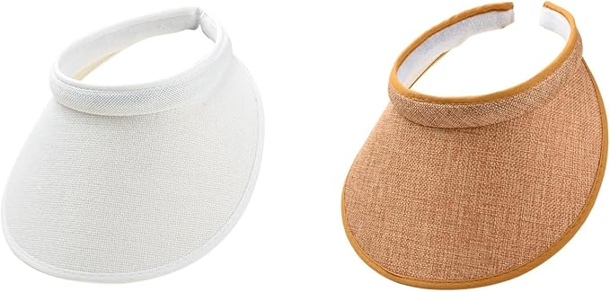 Cloth Covered Slip-On Visor for Women, Adjustable Cap Sports Sun Visors for Men