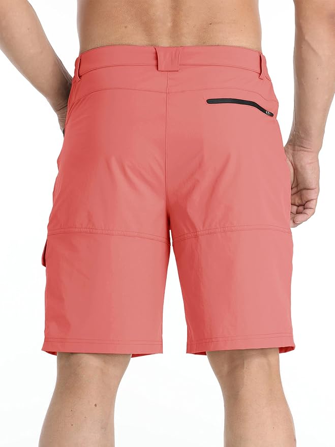 TACVASEN Men's Summer Outdoor Shorts Quick Dry Cargo Casual Work Hiking Shorts (NO Belt)