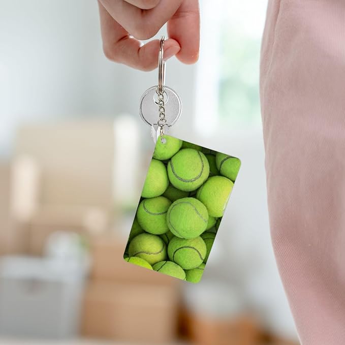 Golf Keychains Rectangular Acrylic Keychain Daily Key Ring Car Key Fob Holder 2X3 Inch