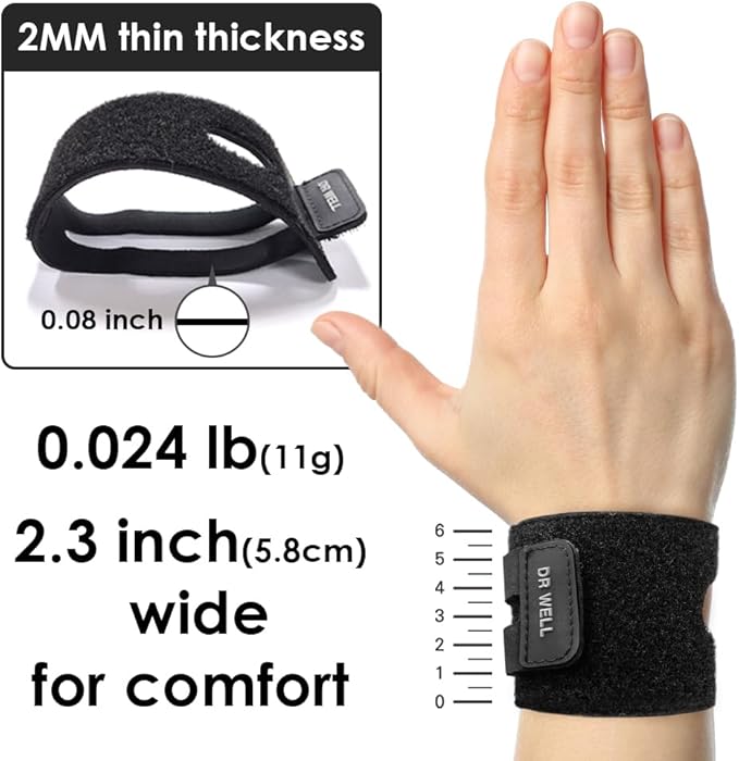 DR. WELL Closed-Loop Neoprene Wrist Wrap - Lightweight, Breathable Support for Everyday Wear | Ideal for Typing, Cooking, Fitness, Various Sports That use The Wrist. Made in Korea. 1Pack