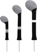LeFeng 3Pcs Golf Club Covers, Knitted Golf Club Covers for 460cc Driver Fairway Woods and Hybrid