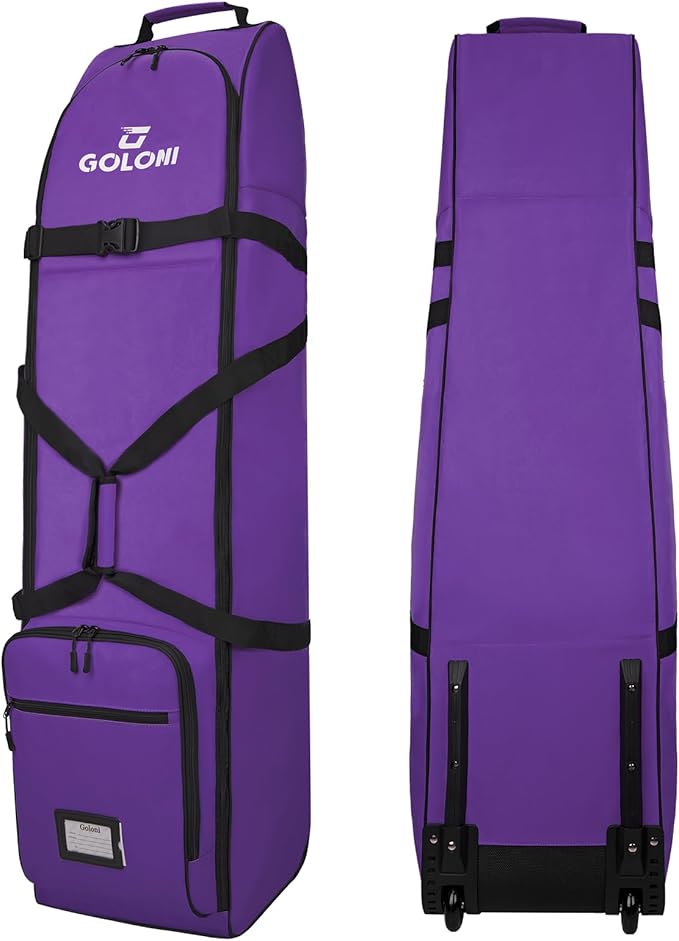 Goloni Golf Travel Bag with Wheels, Golf Travel Case for Airlines, 900D Heavy Duty Oxford Wear-Resistant Soft-Sided