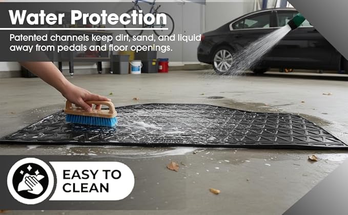 Club Clean Evolution Golf Cart Floor Mat, Fits D5 and D5 Max Models,Full Coverage 8 mm Heavy-Duty Compound Liner,Waterproof Non-Slip Floor Protector,Premium Custom Fit Design (D5 1st, 2nd, & 3rd Row)