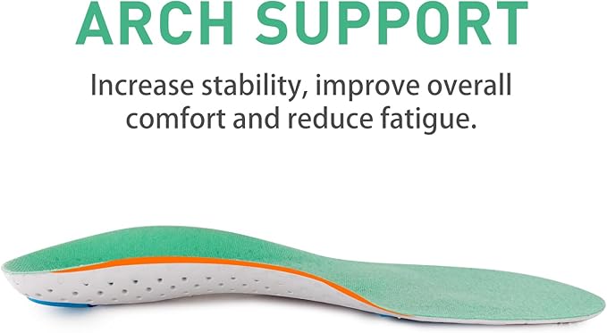 Insoles for Golf Men's Shoes Replacement, Footwear Inserts for Arch Support Inserts to Help Reduce Fatigue Cushion Shock Absorbing (Men 10-11)