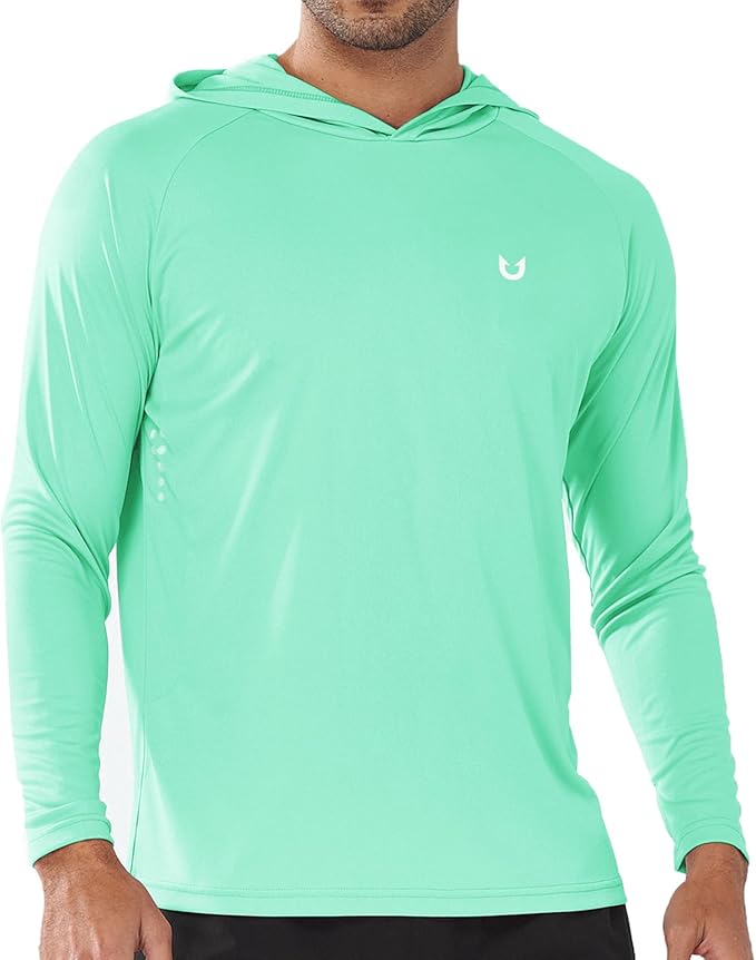 NORTHYARD Men's UPF 50+ Hoodie Shirts Long Sleeve Sun Protection Fishing Swim Beach UV SPF Rash Guard Quick Dry Lightweight