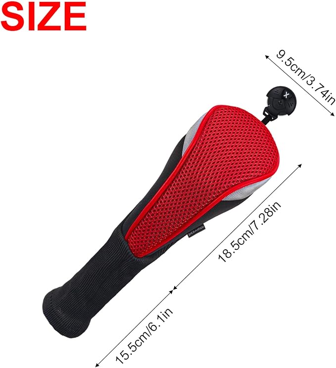 Andux 4pcs/Pack Long Neck Golf Hybrid Club Head Covers Dial No. Tag CTMT-02
