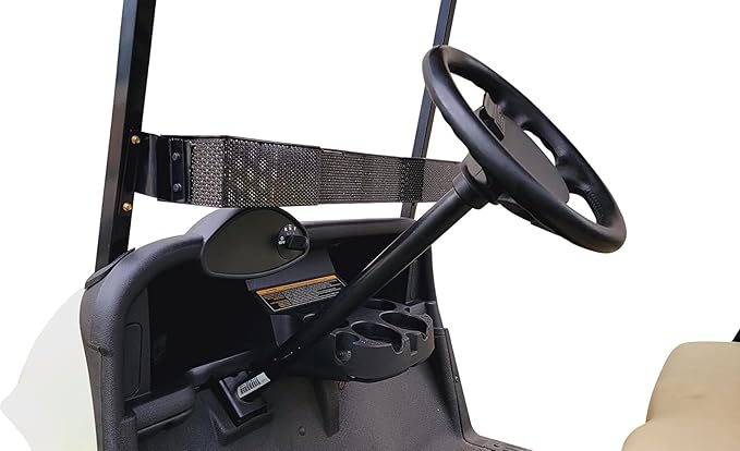Huskey Golf Cart Front Basket Storage Basket Dash Basket Compatible W/EZGO TXT/RXV,Club Car DS (2000.5+) Precedent/Tempo/Onward,Yamaha G29 Drive2 2007+ One Piece Solid Design & Larger Compartments