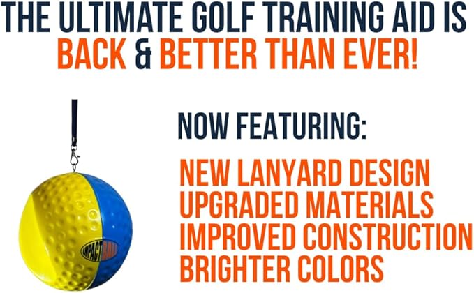 Pro Model - The Legitimate Patented Golf Swing Training Aid to Fix Hooks, Slices, Chicken Wings, and More - Designed for Superior Control, Comfort, and Durability - Lanyard for All Heights