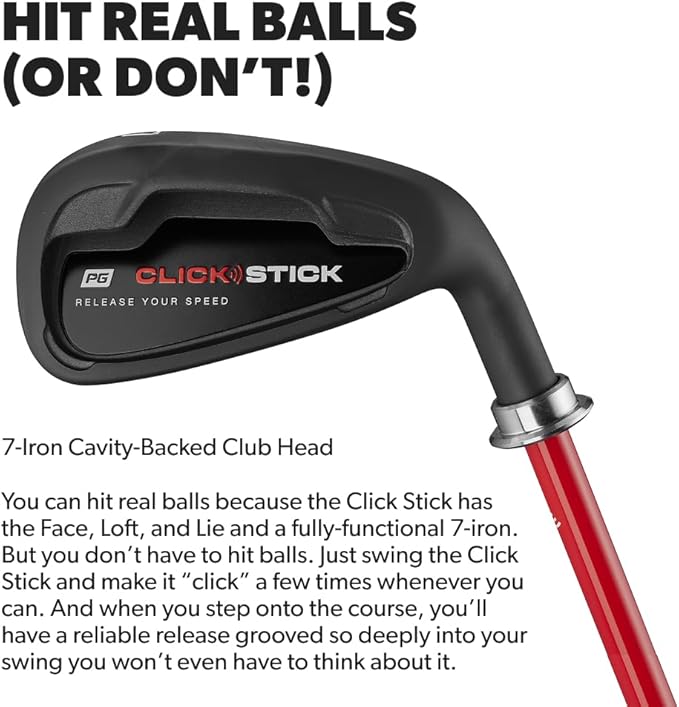 Performance Golf Click Stick - Swing Trainer for Automatic Release I Auditory Feedback I Core Golf Swing Mechanics Improvement