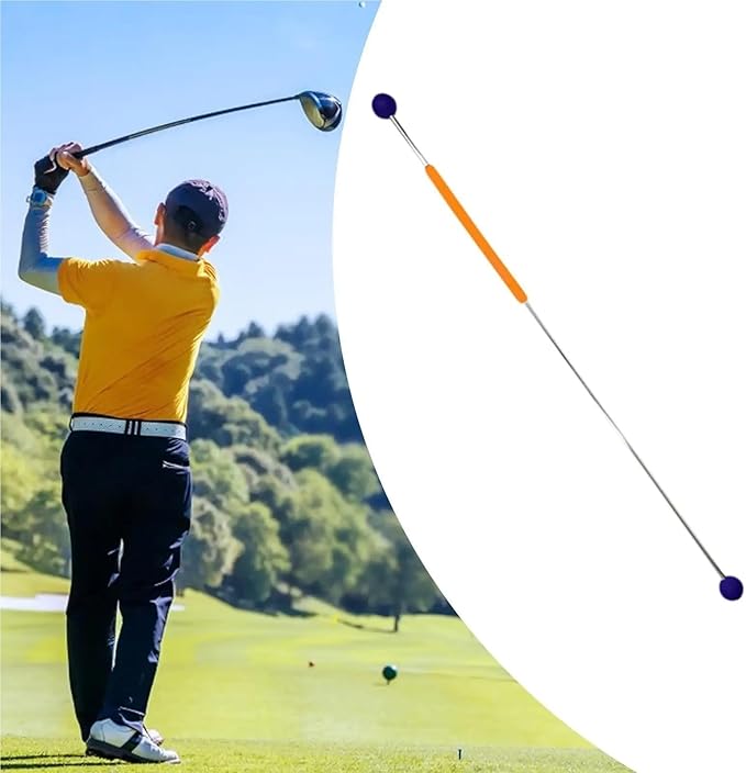 Golf Swing Practice Stick - Grip Posture Corrector & Warm Up Tool for Balance Tempo Rhythm
