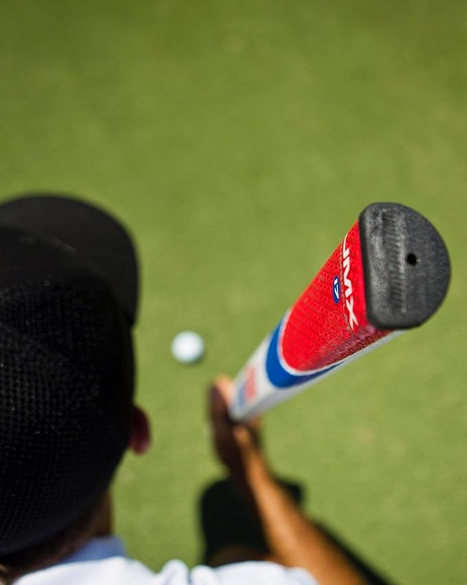 JumboMax Putter Grips JumboFlat 17 Golf Putter Grip, Oversize ArmLock Grip Profile, Red/White/Blue w/USA Flag